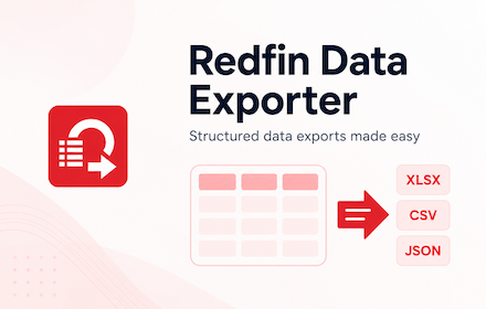 Redfin Data Exporter promo image