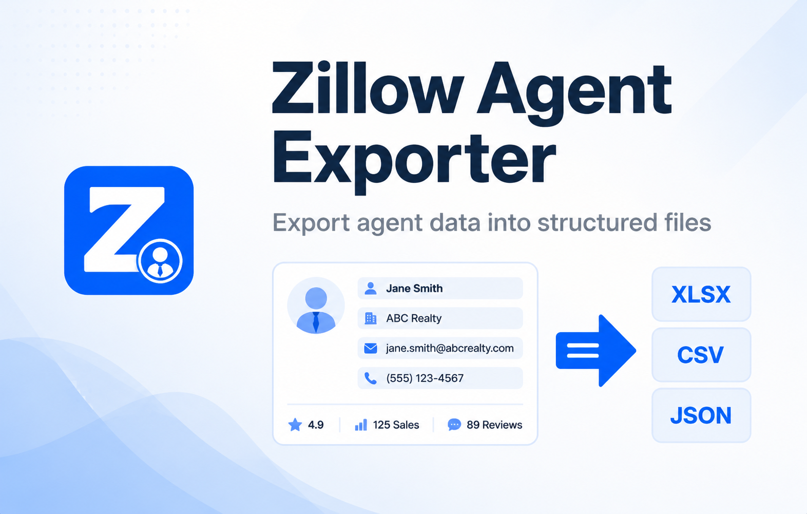 Zillow Agent Exporter promo image