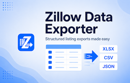 Zillow Data Exporter promo image
